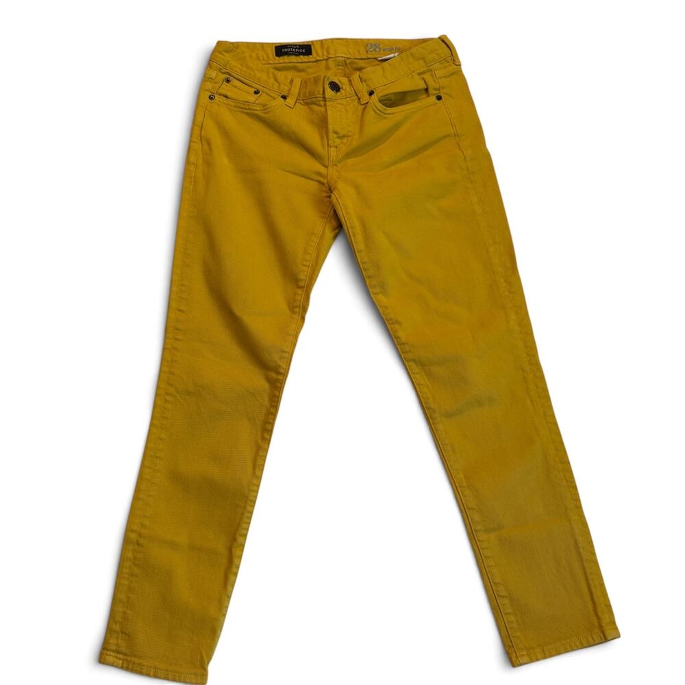 J.Crew, Toothpick, Ankle, Jeans, Women’s, 28, Mustard Yellow, Skinny, Stretch.